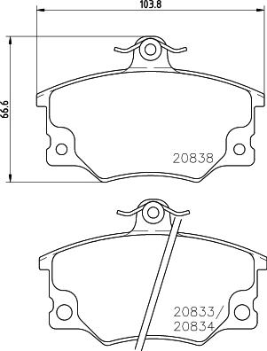 HELLA PAGID 8DB 355 005-961 - Bremžu uzliku kompl., Disku bremzes ps1.lv