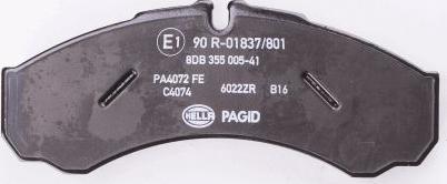 HELLA PAGID 8DB 355 005-411 - Bremžu uzliku kompl., Disku bremzes ps1.lv