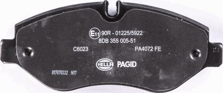 HELLA PAGID 8DB 355 005-511 - Bremžu uzliku kompl., Disku bremzes ps1.lv