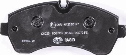 HELLA PAGID 8DB 355 005-531 - Bremžu uzliku kompl., Disku bremzes ps1.lv