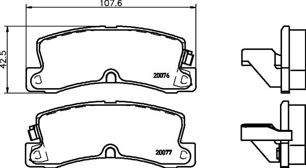 HELLA PAGID 8DB 355 005-691 - Bremžu uzliku kompl., Disku bremzes ps1.lv