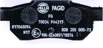 HELLA PAGID 8DB 355 005-731 - Bremžu uzliku kompl., Disku bremzes ps1.lv