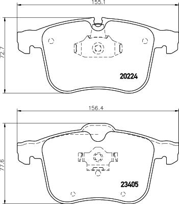 HELLA PAGID 8DB 355 006-561 - Bremžu uzliku kompl., Disku bremzes ps1.lv