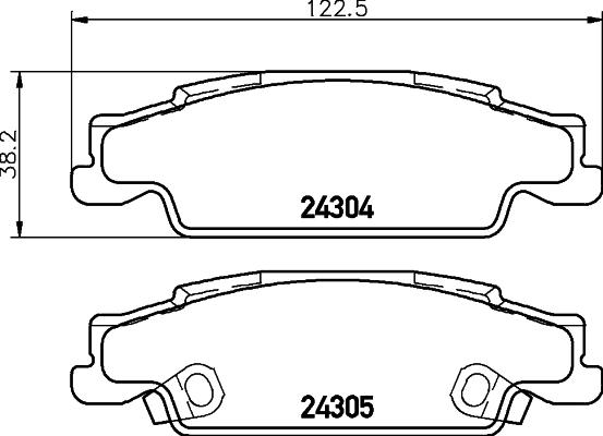 HELLA PAGID 8DB 355 006-801 - Bremžu uzliku kompl., Disku bremzes ps1.lv