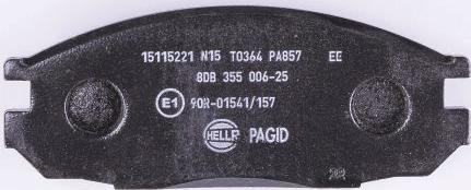 HELLA PAGID 8DB 355 006-251 - Bremžu uzliku kompl., Disku bremzes ps1.lv