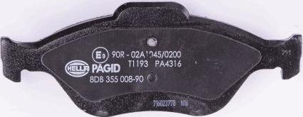 HELLA PAGID 8DB 355 008-901 - Bremžu uzliku kompl., Disku bremzes ps1.lv