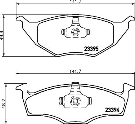 HELLA PAGID 8DB 355 008-481 - Bremžu uzliku kompl., Disku bremzes ps1.lv