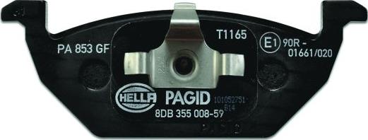 HELLA PAGID 8DB 355 008-591 - Bremžu uzliku kompl., Disku bremzes ps1.lv