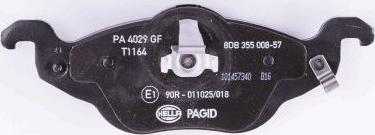 HELLA PAGID 8DB 355 008-571 - Bremžu uzliku kompl., Disku bremzes ps1.lv