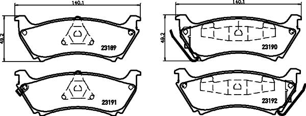 HELLA PAGID 8DB 355 008-671 - Bremžu uzliku kompl., Disku bremzes ps1.lv