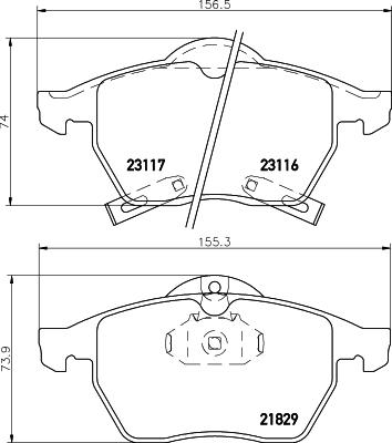 HELLA PAGID 8DB 355 008-041 - Bremžu uzliku kompl., Disku bremzes ps1.lv