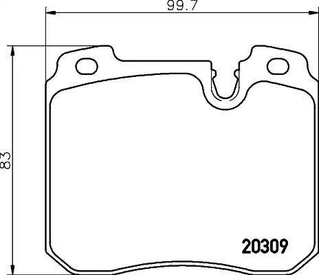 HELLA PAGID 8DB 355 008-071 - Bremžu uzliku kompl., Disku bremzes ps1.lv