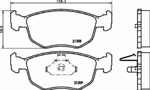 HELLA PAGID 8DB 355 008-191 - Bremžu uzliku kompl., Disku bremzes ps1.lv