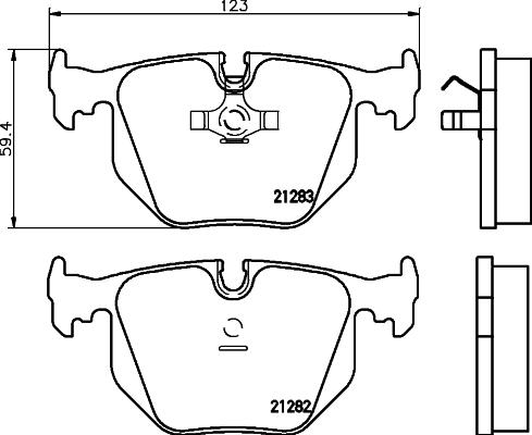 HELLA PAGID 8DB 355 008-121 - Bremžu uzliku kompl., Disku bremzes ps1.lv