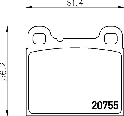 HELLA PAGID 8DB 355 008-801 - Bremžu uzliku kompl., Disku bremzes ps1.lv