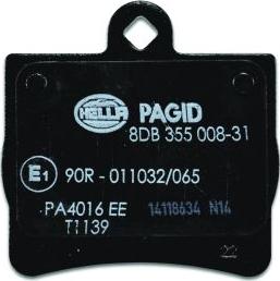 HELLA PAGID 8DB 355 008-311 - Bremžu uzliku kompl., Disku bremzes ps1.lv