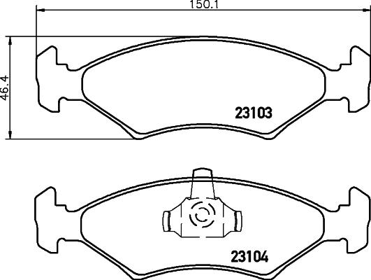 HELLA PAGID 8DB 355 008-331 - Bremžu uzliku kompl., Disku bremzes ps1.lv