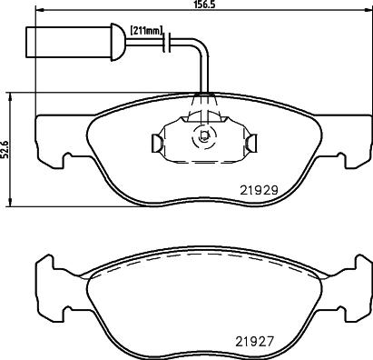 HELLA PAGID 8DB 355 008-321 - Bremžu uzliku kompl., Disku bremzes ps1.lv