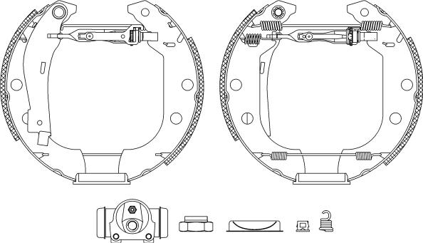 HELLA PAGID 8DB 355 003-951 - Bremžu loku komplekts ps1.lv