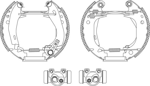 HELLA PAGID 8DB 355 003-921 - Bremžu loku komplekts ps1.lv