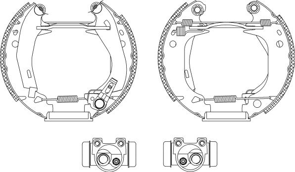 HELLA PAGID 8DB 355 003-661 - Bremžu loku komplekts ps1.lv