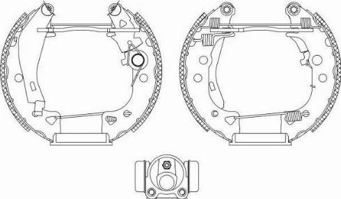 HELLA PAGID 8DB 355 003-801 - Bremžu loku komplekts ps1.lv