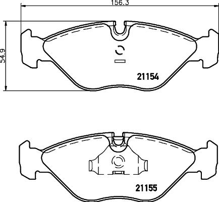 HELLA PAGID 8DB 355 007-591 - Bremžu uzliku kompl., Disku bremzes ps1.lv