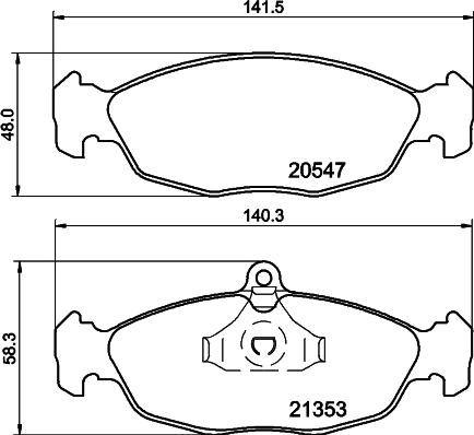 HELLA PAGID 8DB 355 045-261 - Bremžu uzliku kompl., Disku bremzes ps1.lv