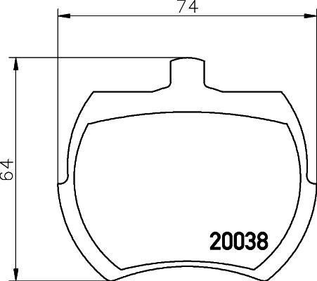 HELLA PAGID 8DB 355 007-081 - Bremžu uzliku kompl., Disku bremzes ps1.lv