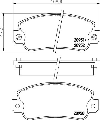 HELLA PAGID 8DB 355 007-121 - Bremžu uzliku kompl., Disku bremzes ps1.lv