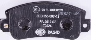 HELLA PAGID 8DB 355 007-121 - Bremžu uzliku kompl., Disku bremzes ps1.lv