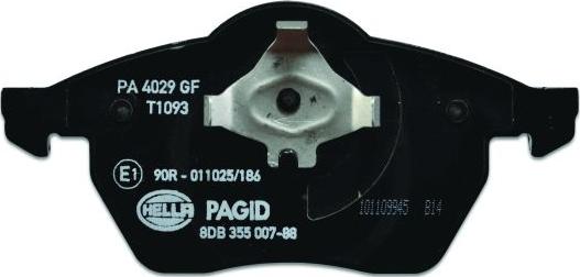 HELLA PAGID 8DB 355 007-881 - Bremžu uzliku kompl., Disku bremzes ps1.lv