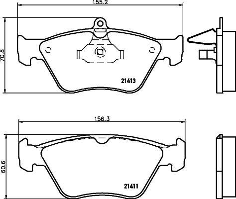 HELLA PAGID 8DB 355 007-731 - Bremžu uzliku kompl., Disku bremzes ps1.lv