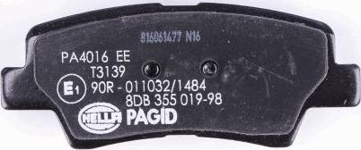 HELLA PAGID 8DB 355 019-981 - Bremžu uzliku kompl., Disku bremzes ps1.lv