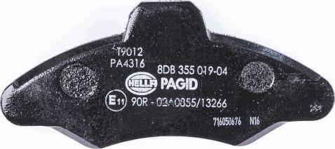 HELLA PAGID 8DB 355 019-041 - Bremžu uzliku kompl., Disku bremzes ps1.lv