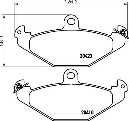 HELLA PAGID 8DB 355 019-401 - Bremžu uzliku kompl., Disku bremzes ps1.lv