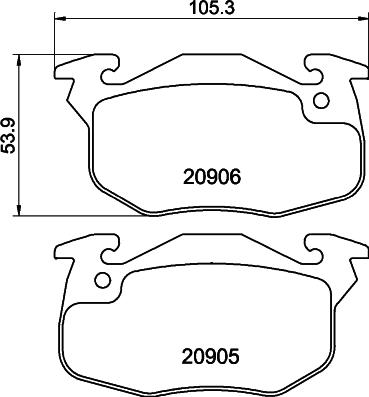 HELLA PAGID 8DB 355 019-141 - Bremžu uzliku kompl., Disku bremzes ps1.lv