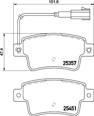 HELLA PAGID 8DB 355 019-801 - Bremžu uzliku kompl., Disku bremzes ps1.lv