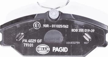 HELLA PAGID 8DB 355 019-391 - Bremžu uzliku kompl., Disku bremzes ps1.lv