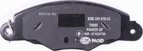 HELLA PAGID 8DB 355 019-331 - Bremžu uzliku kompl., Disku bremzes ps1.lv