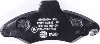 HELLA PAGID 8DB 355 019-291 - Bremžu uzliku kompl., Disku bremzes ps1.lv