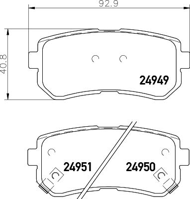 HELLA PAGID 8DB 355 014-911 - Bremžu uzliku kompl., Disku bremzes ps1.lv