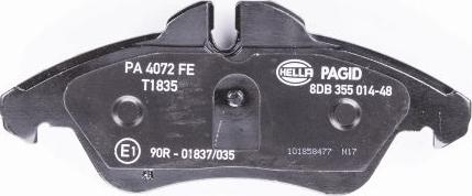 HELLA PAGID 8DB 355 014-481 - Bremžu uzliku kompl., Disku bremzes ps1.lv