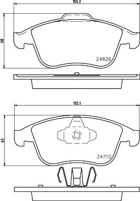 HELLA PAGID 8DB 355 014-591 - Bremžu uzliku kompl., Disku bremzes ps1.lv