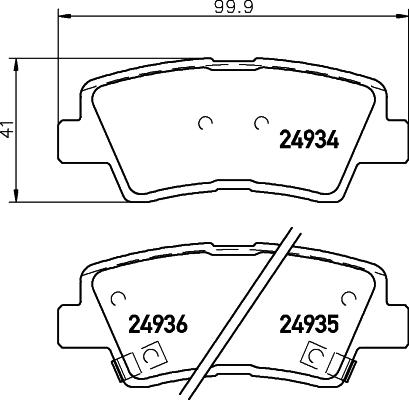 HELLA PAGID 8DB 355 014-571 - Bremžu uzliku kompl., Disku bremzes ps1.lv