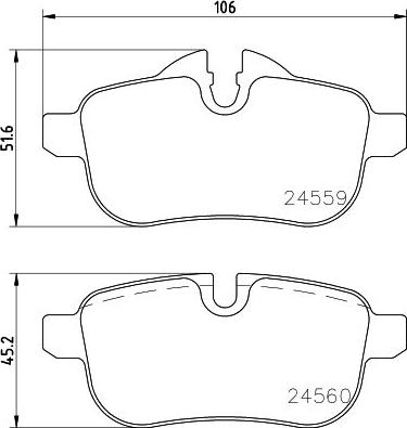 HELLA PAGID 8DB 355 014-621 - Bremžu uzliku kompl., Disku bremzes ps1.lv