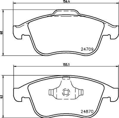 HELLA PAGID 8DB 355 014-801 - Bremžu uzliku kompl., Disku bremzes ps1.lv