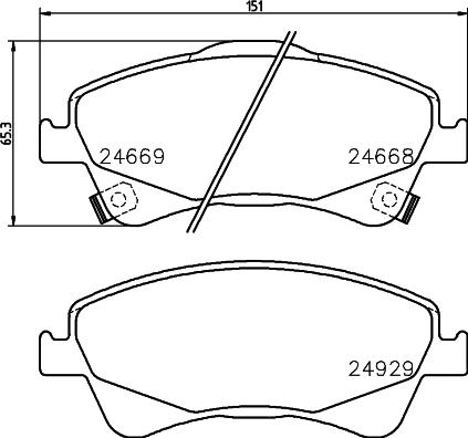 HELLA PAGID 8DB 355 014-881 - Bremžu uzliku kompl., Disku bremzes ps1.lv