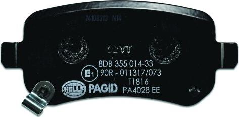 HELLA PAGID 8DB 355 014-331 - Bremžu uzliku kompl., Disku bremzes ps1.lv