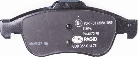 HELLA PAGID 8DB 355 014-791 - Bremžu uzliku kompl., Disku bremzes ps1.lv